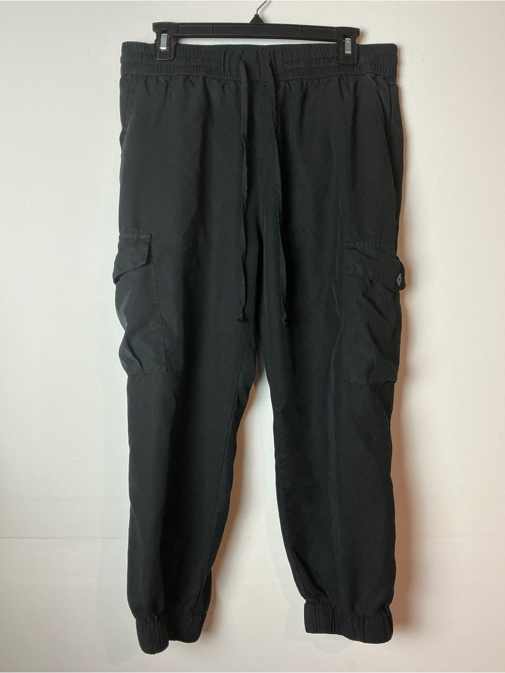 Dress Forum American Threads Black Tencel Cargo Jogger Pants Women’s Size L